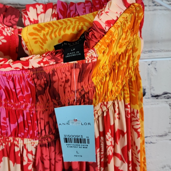 Ann Taylor Petite Patchwork Floral Maxi Dress - Picture 7 of 10